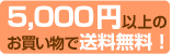 5000円以上のお買い物で送料無料です