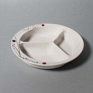 画像2: 三ッ仕切皿（自助食器）岐穂 (2)