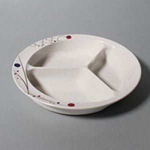 画像2: 三ッ仕切皿（自助食器）岐穂 (2)
