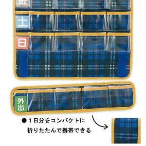 画像2: お薬ポケット【一週間】 トラディショナルチェック JDP1TRDC (2)