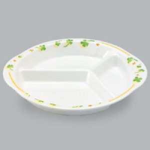 画像2: 三ッ仕切皿(メラミン製)ハッピー (2)