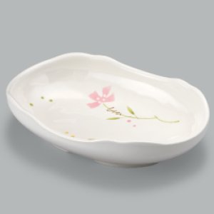 画像2: 楕円皿(メラミン製)しおり※すべり止め加工付き (2)