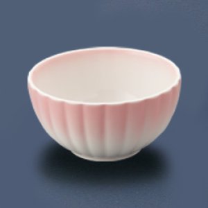 画像1: 丸小鉢 （有田焼）ピンク吹 (1)