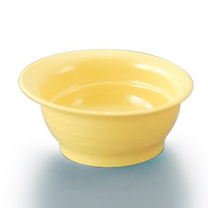 画像1: 傾斜丸小鉢（メラミン製）菜の花※すべり止め加工付き (1)