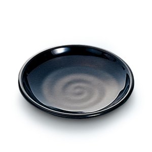 画像1: 和皿（メラミン製）黒 (1)