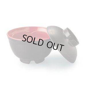 画像1: 汁椀（ポリプロピレン製）黒内朱 (1)