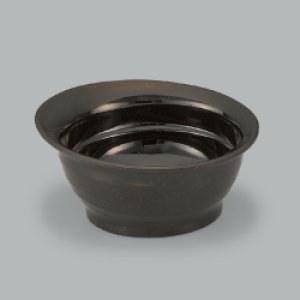 画像1: 傾斜丸小鉢（メラミン製）黒マット (1)